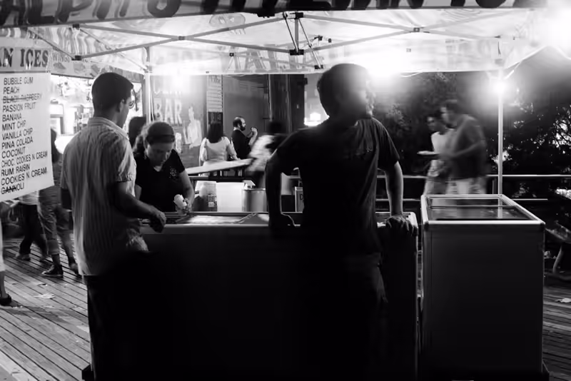 Buying some Ice Cream in Coney Island