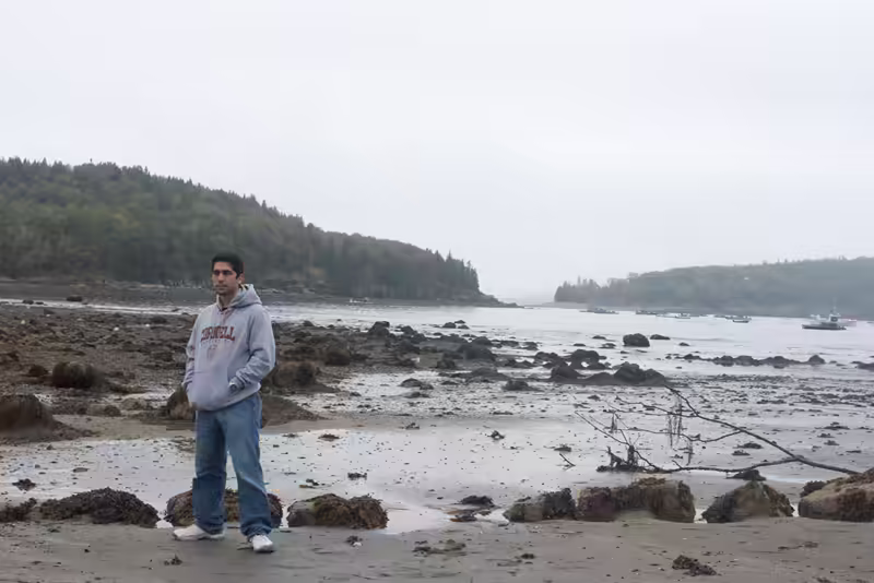 Me at Bar Harbor Low Tide
