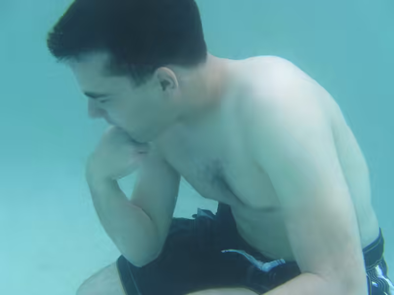 The Thinker Sugmerged