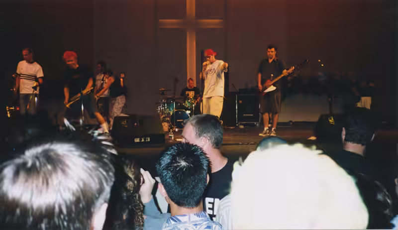 Five Iron Frenzy (1999 Concert) - This venue was bright enough that it didn’t matter that my flash didn’t reach, but you can see that I’ve blown out the heads of those in front of me