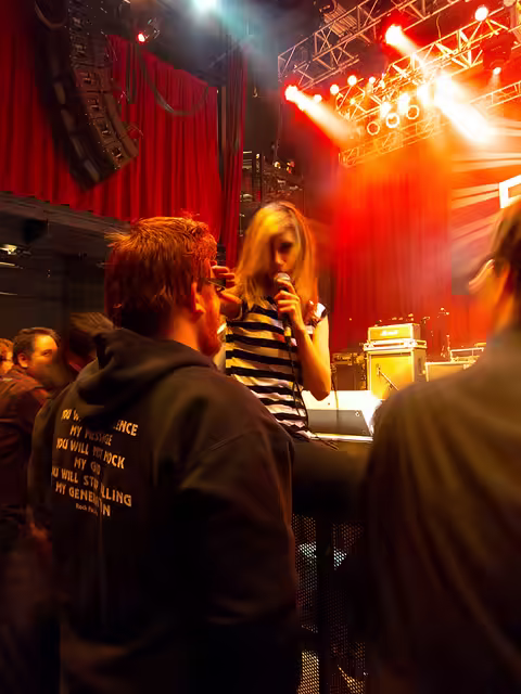 Beautiful Bodies’ Lead Singer sings to the audience