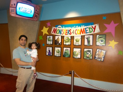 Scarlett and I at the Monster’s Inc Laugh Factory