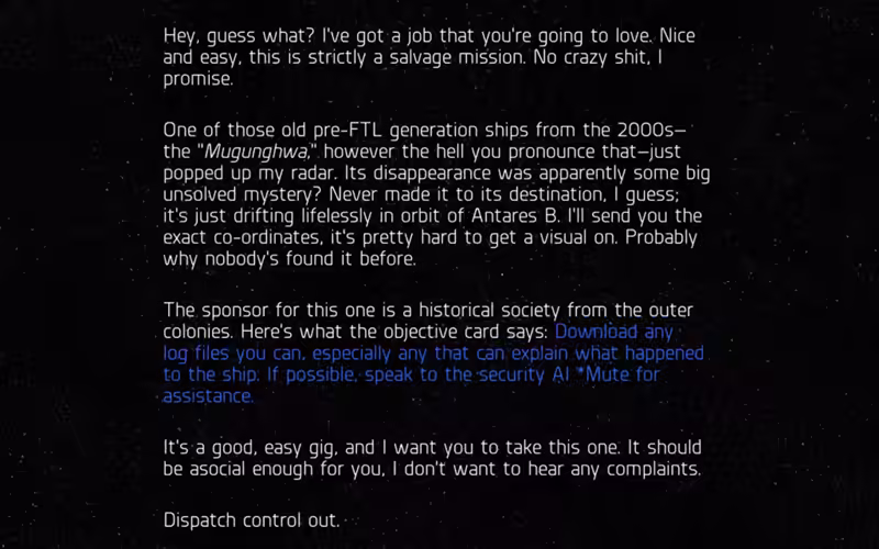 Analogue: A Hate Story - Intro