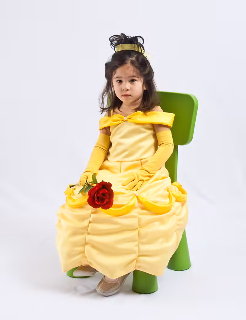 Belle in the Chair with a Rose