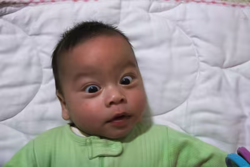 Sam in baby gym