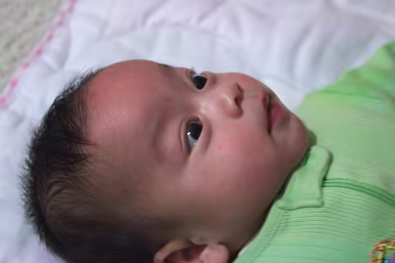 Sam in baby gym