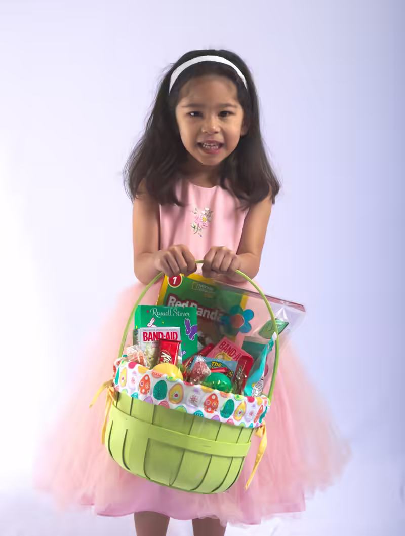 Scarlett and her Easter Basket
