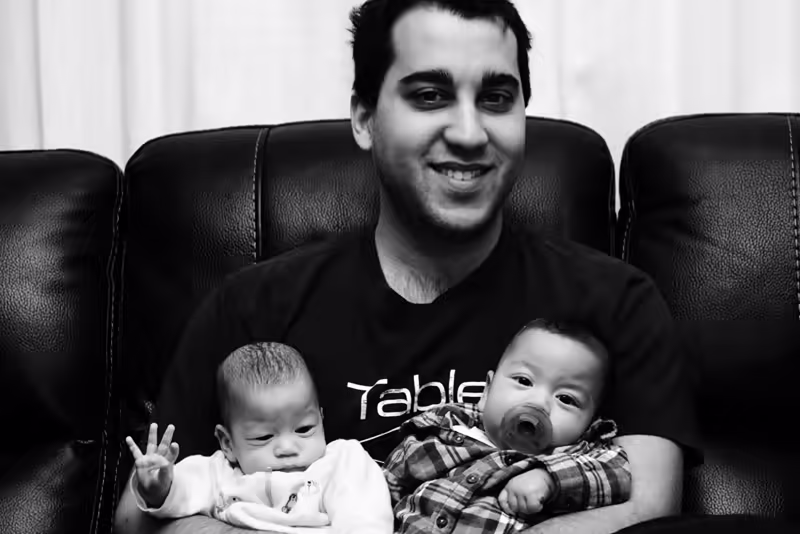 Dave and the Kids (with Sam pacified)