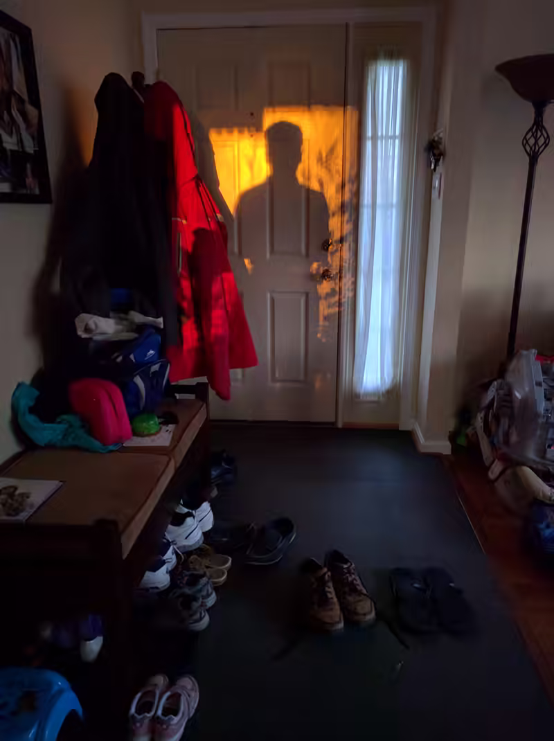 My Shadow in the Morning before work.