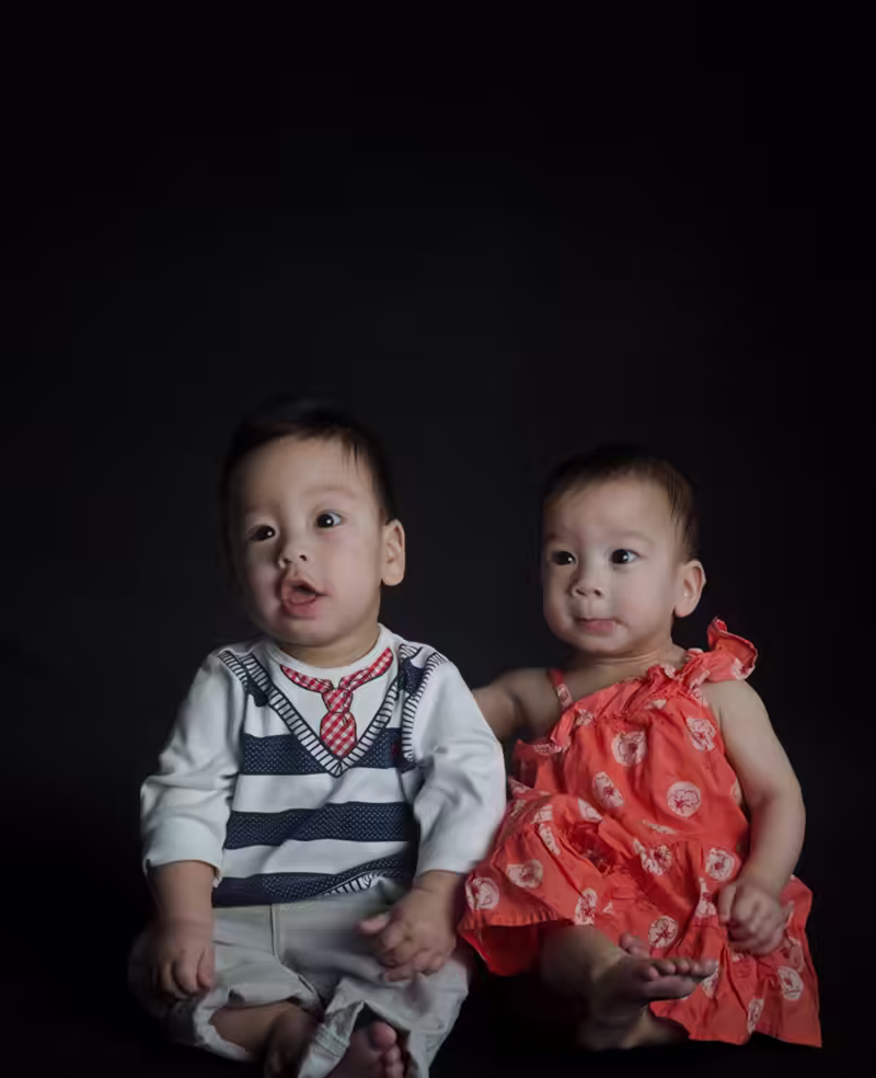 Sam and Stella at 7 Months