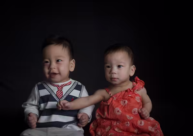Sam and Stella at 7 Months
