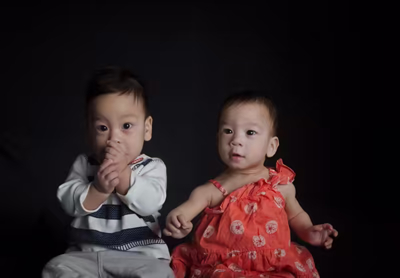 Sam and Stella at 7 Months