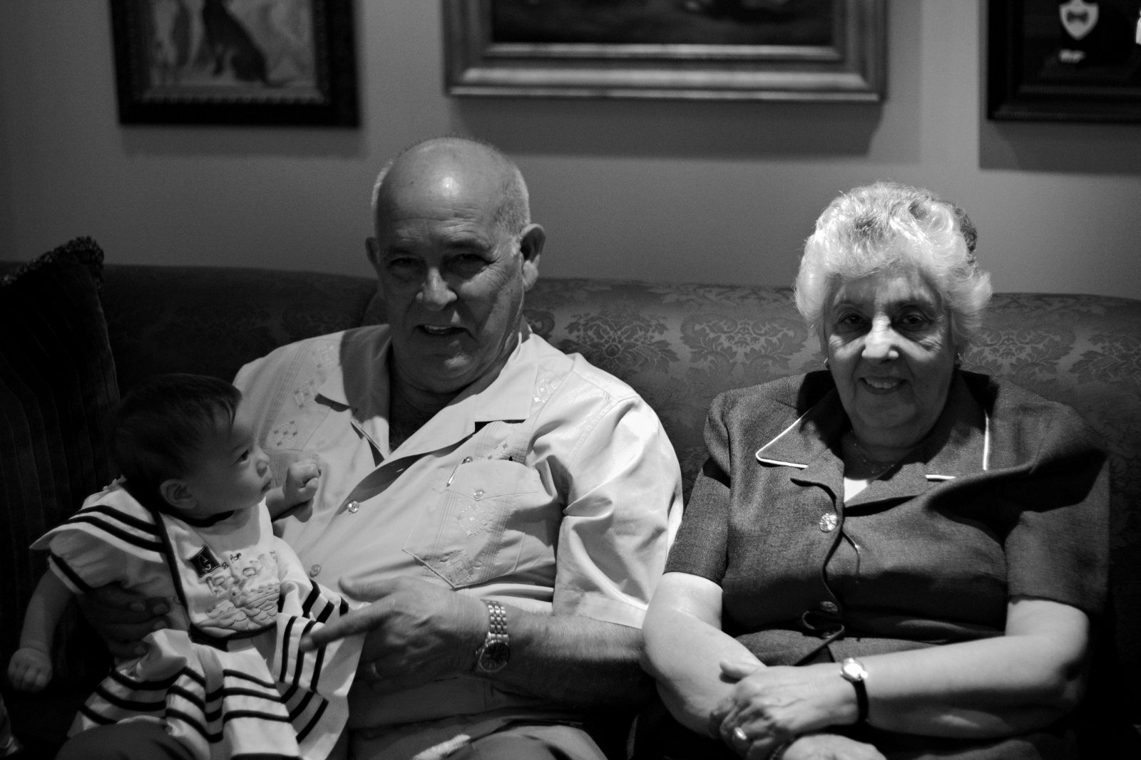 Stella and her great-grandparents at Dan's Engagement Party