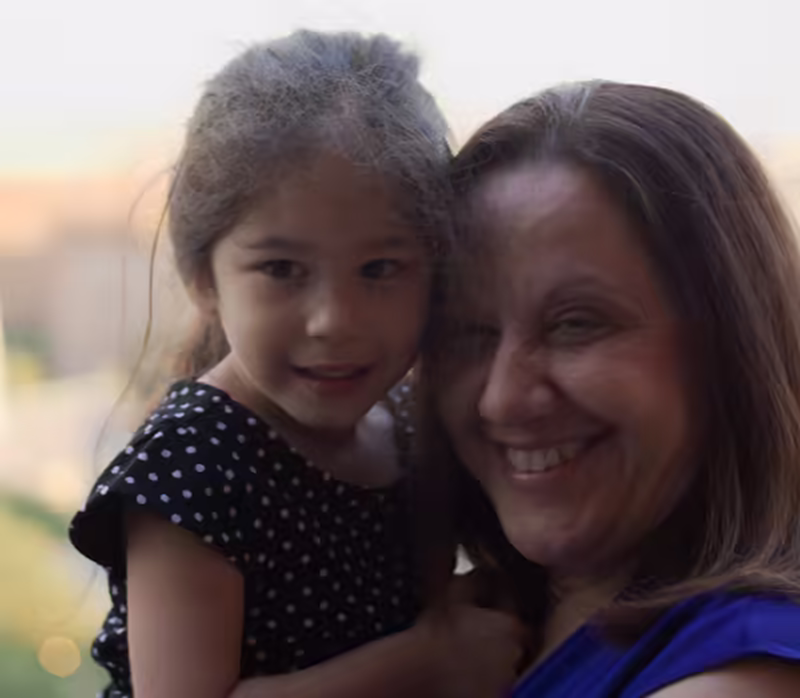 Scarlett and Abuela Carmen at Dan’s Engagement Party