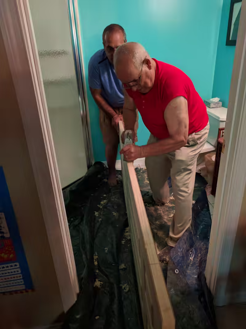 Preparing the door