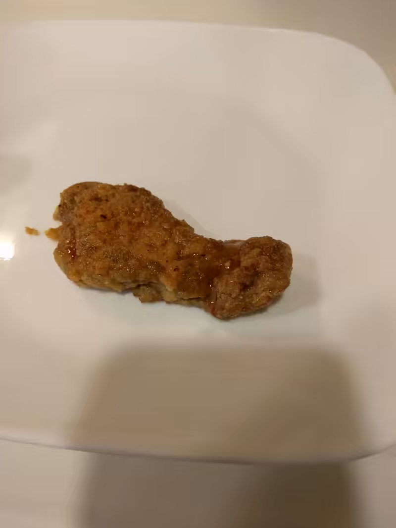 Test piece to make sure the oil was hot enough