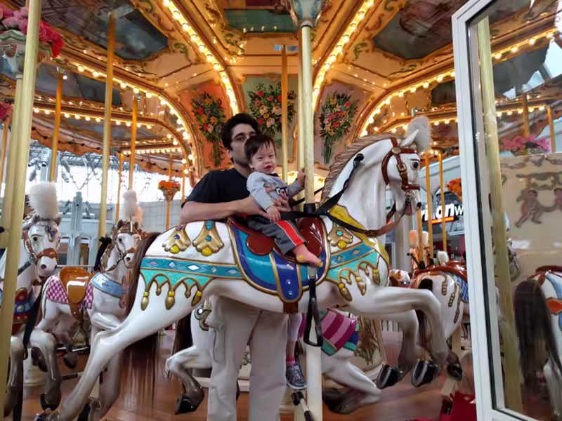 Sam’s First Carousel Ride