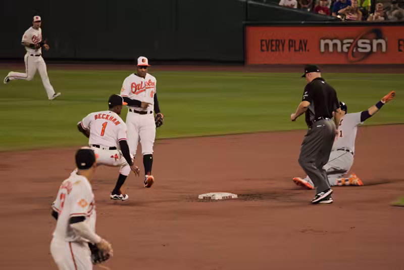 Sliding in to second