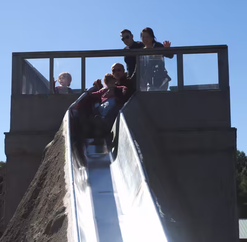 Sliding with Grandpa