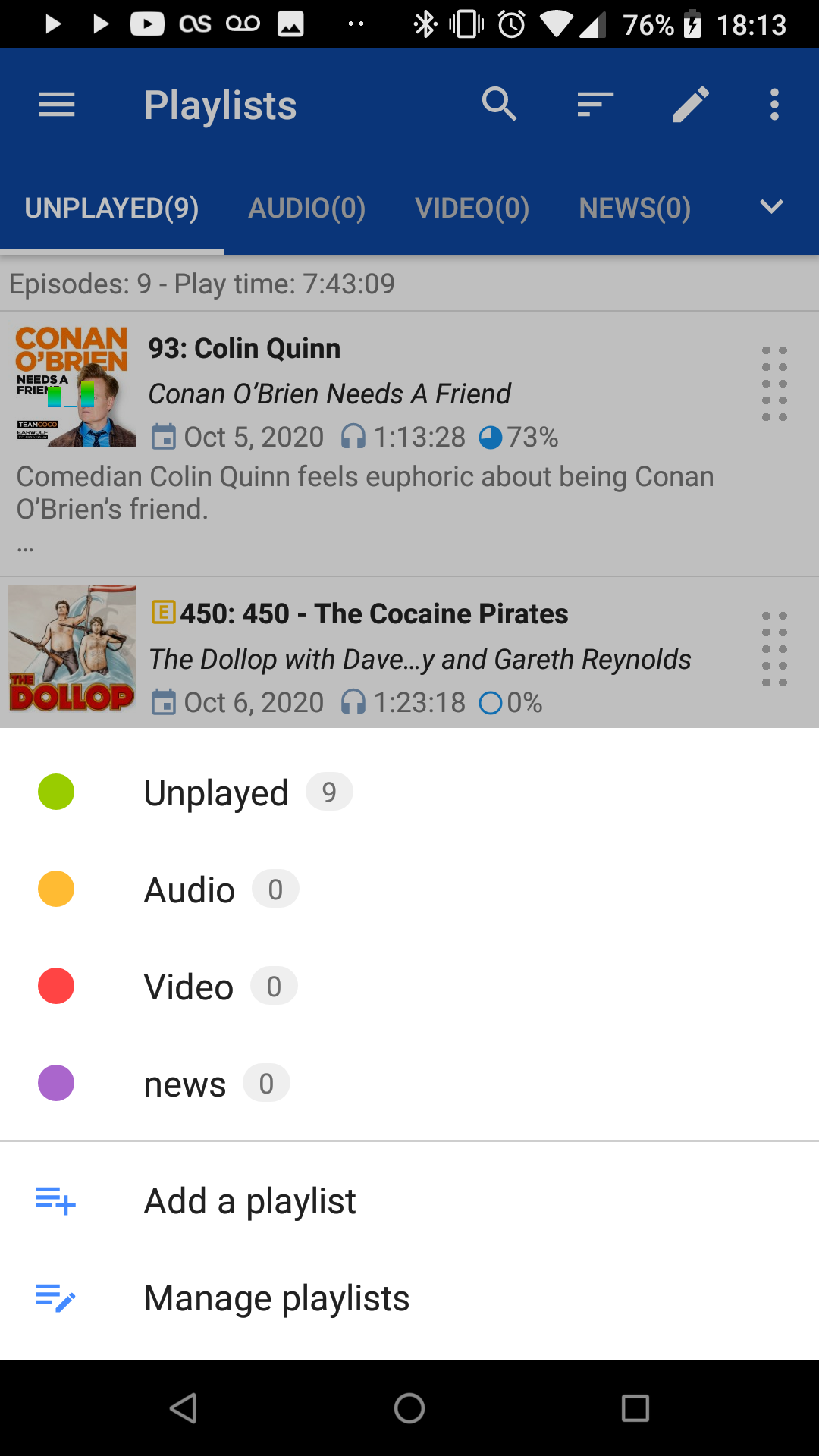 Podcast Republic - playlists