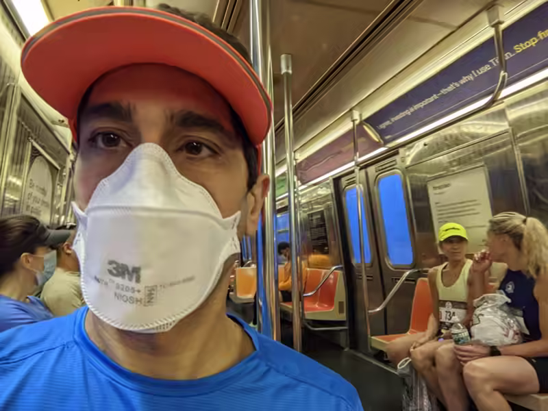 selfie on the train