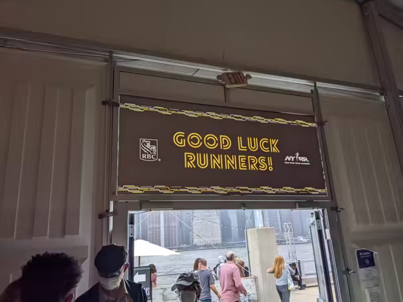 A sigh that says good luck runners