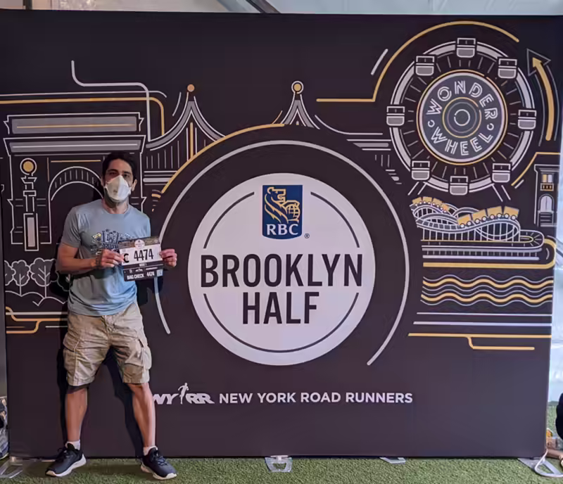 me in front of the the race logo