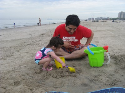 Digging at the Beach