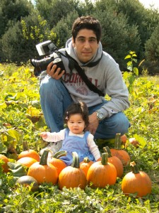 Scarlett at the Pumpkin Patch with Daddy