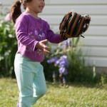 Scarlett plays baseball with first glove-12