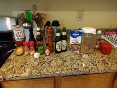 ingredients for the Texas mop sauce