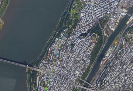 GPS track of NYRR Washington Heights 5K race