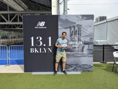 me in front of a sign that says 13.1 BKLYN