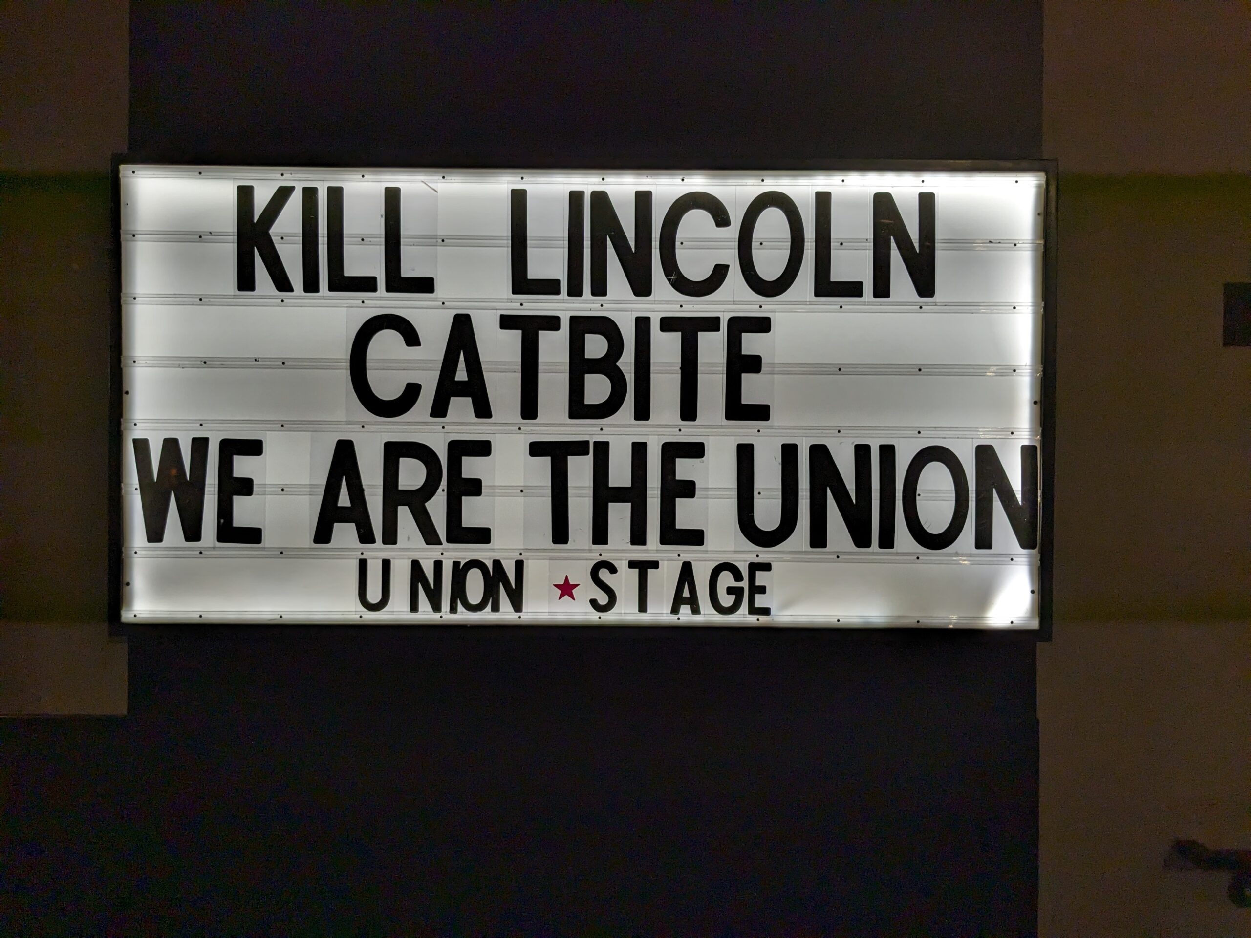 marquee at Union Stage